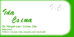 ida csima business card